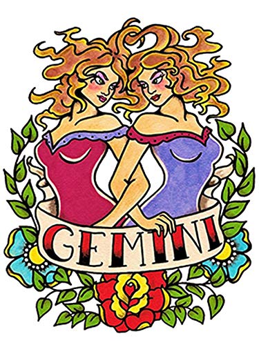 Tatuaggi con segno zodiacale animale, motivo: gemini