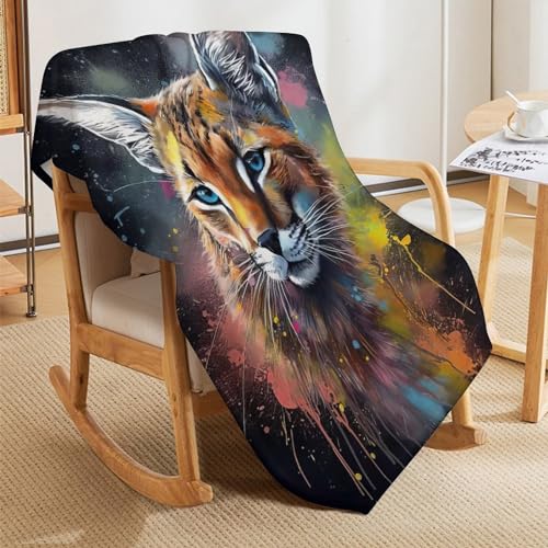 Manta de forro polar de gato 100x130 cm suave para cama y sofá 5