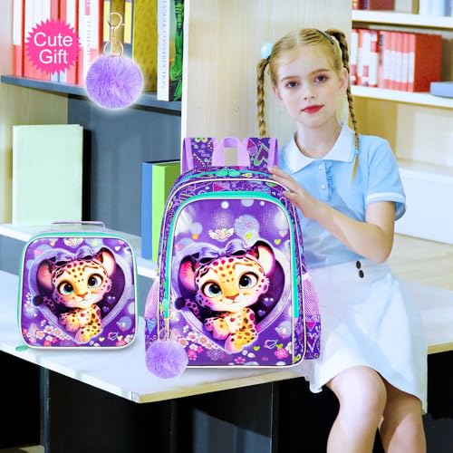 Image of 16 inch Backpack for Girls Boys 4-8, 3Pcs Kids Bookbag Set with Lunch Box, School Bag for Preschool Kindergarten