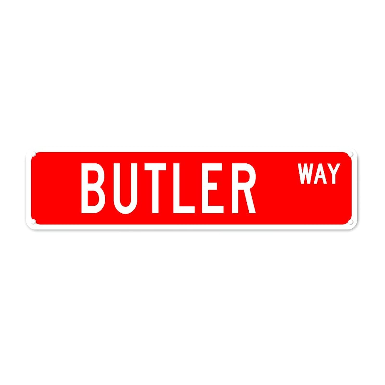 Jfchbvef Color-8 Metal Sign Butler Way Vintage Signs Retro Tin Aluminum Gift For Home Kitchen Restaurants Garden Wall Barn Door Hanging 4X16 Inch