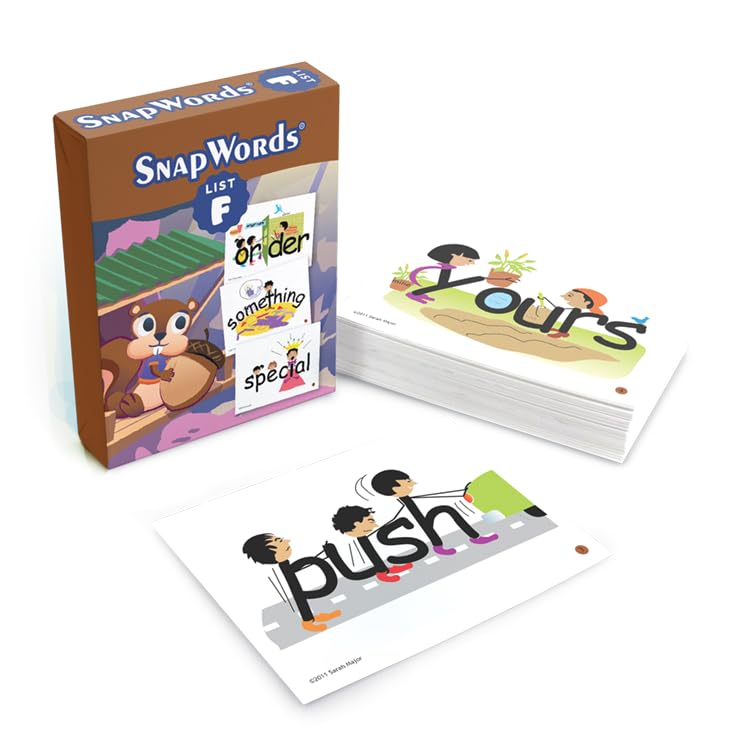 Amazon.com: SnapWords® List F Teaching Cards | Multisensory