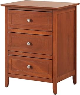 Glory Furniture Daniel 3 Drawer Nightstand in Oak