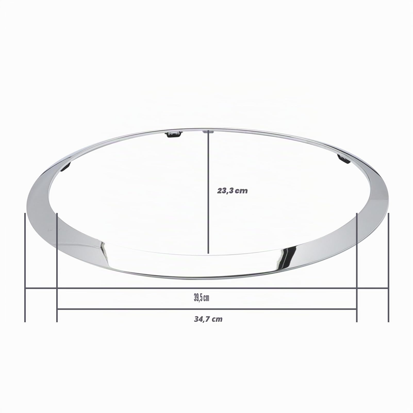2pacs Anello decorativo per faro compatibile con Mini Cooper F55 F56 F57 2014-2021 51137300631 51137300632 51712355791 51712355798 Argento