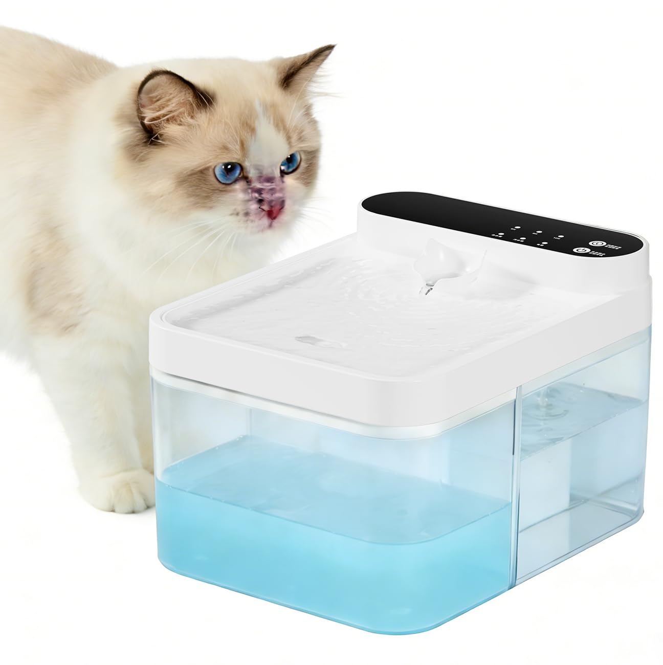 Amazon | 猫 給水機 みずのみ器 自動 充電式 コードレス 汚水分離設計