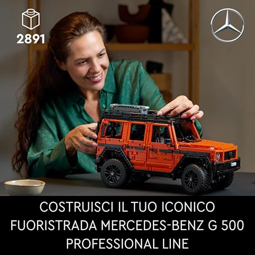 LEGO Technic Mercedes-Benz G 500 PROFESSIONAL Line, Modellino di Auto Fuoristrada da Costruire per Adulti, Veicolo 4X4 Classe G da Esposizione Ricco di Dettagli, Regalo Collezione per Lui o Lei 42177 - Immagine 4