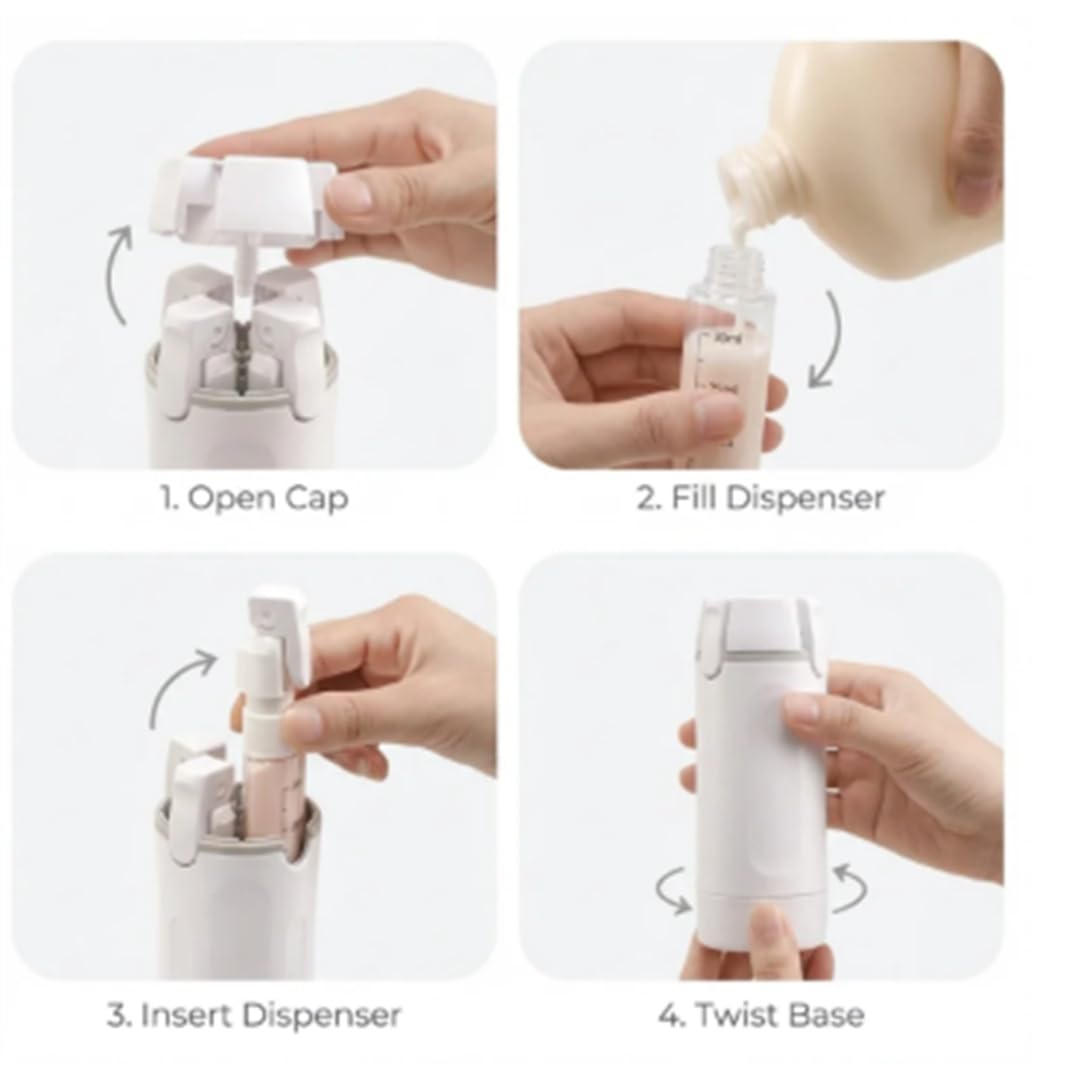 SWZEC VielPack 4-in-1 Reise-Dispenser(Grün)