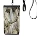 Fancy Stone Color Texture Crackles Phone Wallet Purse Hanging Mobile Pouch Black Pocket