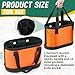 SilTriangle 1 Pack Oval Hard Bucket Tool Organizer, Utility Plastic 14 Pocket Polypropylene Tool Bucket Bag with Hook and Drain Holes for Home Garage Light Trade Lineman Tools, Without Stand (Stylish)