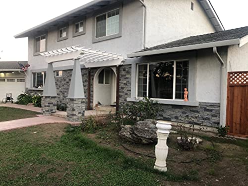 GenStone Faux Stacked Stone Flat Pillar Cap 13.5" x 13.5" x 1.75" in Northern Slate Color for Do It Yourself Friendly Home Improvement Projects3