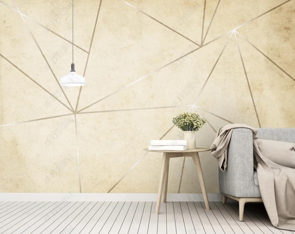 Papier peint intissé géométrie abstraite triangle format XXL 400x280 cm pour salon et grand mur