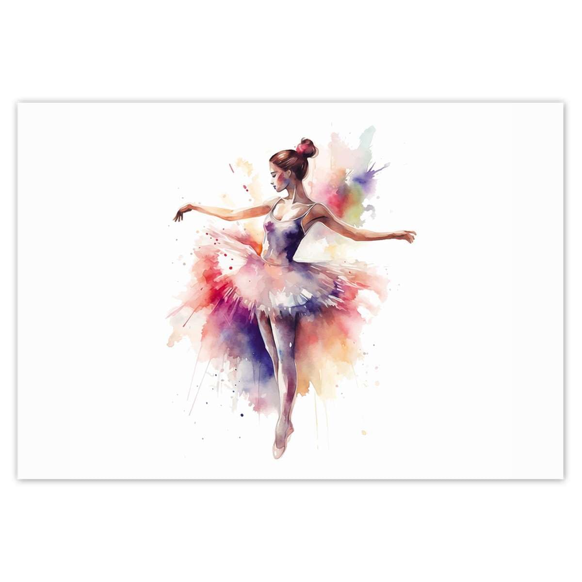 Papier peint intissé ballerine colorée 368 x 254 déco murale facile