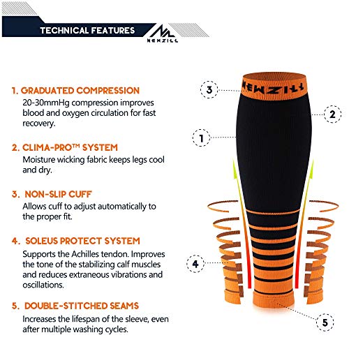 Image of NEWZILL Compression Calf Sleeves (20-30mmHg) for Men & Women Perfect Option to Compression Socks for Running Travel Nursing