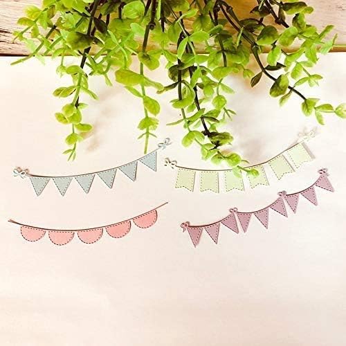 Galepromot 4Pcs Triangle Circle Banners Cutting Dies,Diy Scrapbooking Artist Metal Cutting Dies Stencils For Diy Scrapbooking Album Paper Card Decorative Craft Die Cuts Scrapbooking Card Making Accessories thumb #2