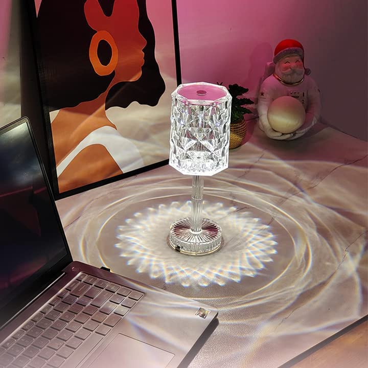 Citaaz 16 Rgb Color Romantic Crystal Diamond Table Lamp Usb