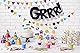 PartyDeco - 6 bunte Kegelmütze, personalisierbar, Monster