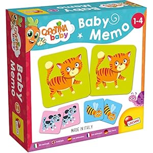 Lisciani – Baby Memo – Los Animales – Juego de Sociedad Educativo – Juego de Memoria y Reflexión – 24 Cartas – Para Niños de 1 a 4 años de edad – CAROTINA BABY