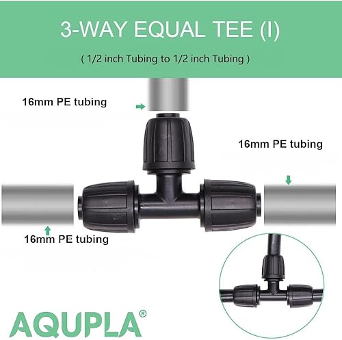 Miniatura 4 de Accesorios de riego por goteo de 12 pulgada, conectores en T de púas para Rain Bird, Orbita, tubo de riego por goteo, 10 unidades