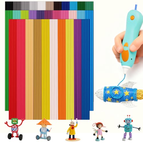 160Pcs 32 Colors PCL 2.5mm 3D Low Temperature Pen Filament Refill