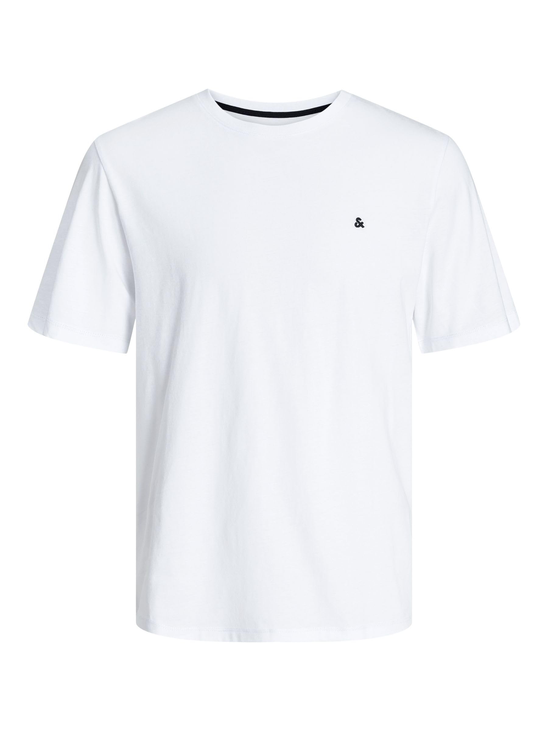 JACK & JONES Men's Jjepaulos Tee SS Crew Neck Noos Pls T-Shirt, White, XXXXXXL