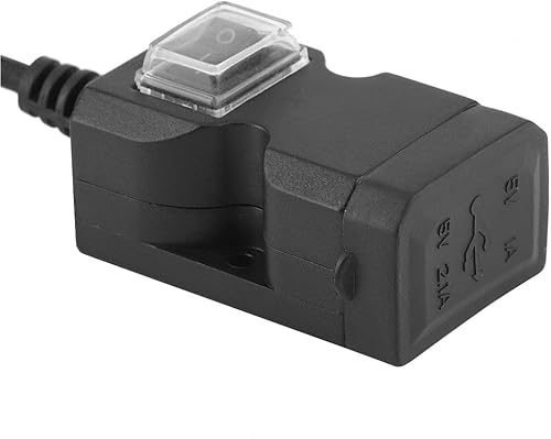 Soportes de coche y 12 V puerto USB dual motocicleta manillar impermeable 5 V 1A 2.1 A adaptador teléfono toma de corriente 12 24 V (12-24 V)