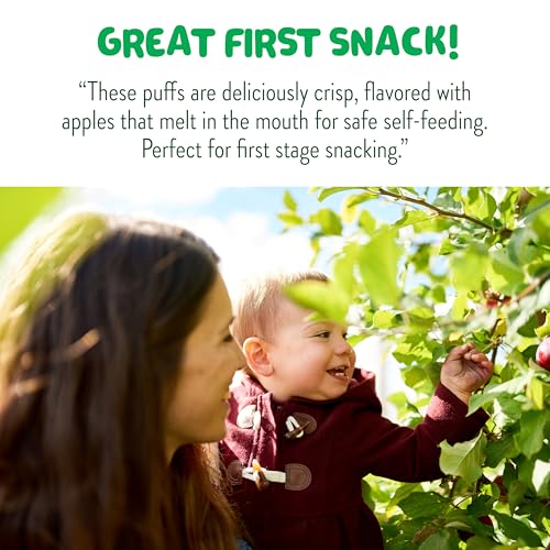 little bellies organic apple amp cinnamon puffs baby snack pack of 18 x 042 oz individual packs