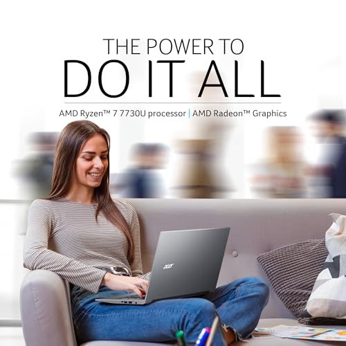 Image of acer Aspire Lite, AMD Ryzen 7-7730U, Office 2024 + M365 Basic 16 GB RAM, 1TB SSD, Full HD IPS, 15.6 inch /39.62 cm, Win 11 Home, Steel Gray, 1.59 KG, AL15-41, Thin and Light Laptop