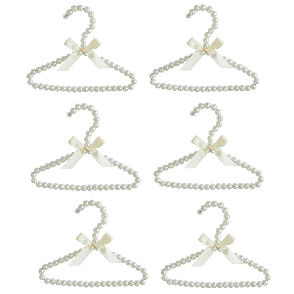 Hangers Lemevava Pearl Clothes Hanger 20CM, Small and Boutique Handmade  beads Clothing Hangers with Bowknot for Baby, Infant, Kids Clothes and Pet