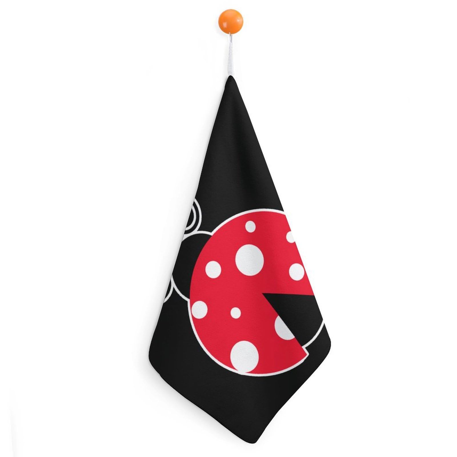 CGSBNGHA Ladybug Hand Towel Hanging Face Towels Cleaning Cloths Handkerchief for Bathroom Kitchen