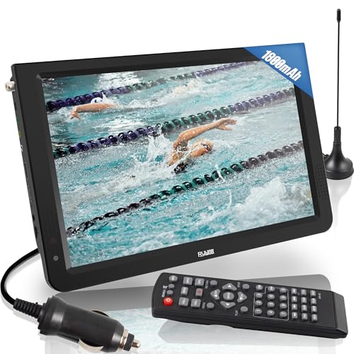 Rywob 12inch Portable TV,Battery Powered TV with ATSC/HDMI/USB/SD Card/AV Input,Mini Television with...