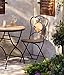 Produktbild Dekoleidenschaft Gartenstuhl aus Metall & Holz im Antik Design, Metallstuhl für Garten und Balkon, Klappstuhl, Balkonstuhl