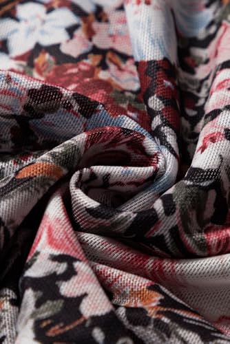 Women‘s Floral Print High Waist Maxi Skirt Brown4