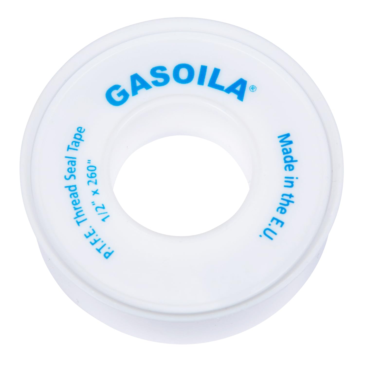 Gasoila PTFE Thread Seal Tape – Professional-Grade, 1/2 Inch x 260 Inch, Low-Density Thread Tape for Plumbing and Water Pipes – Leak-Proof Seal, Non-Toxic