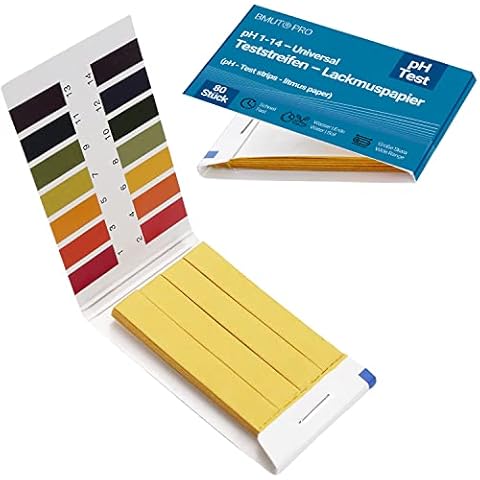 80x pH-Wert 1-14 Teststreifen, Indikator, Testpapier, Lackmuspapier für Wasser, Erde, Getränke und weiterer Substanzen (universell) Cover