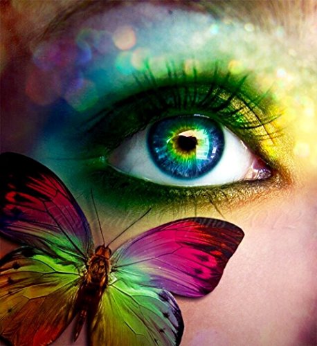 Mobicus 5D DIY Diamond Painting,by Number Kits Crafts & Sewing Cross Stitch，Wall Stickers for Living Room Decoration,Eye(35X40CM/14X16inch)