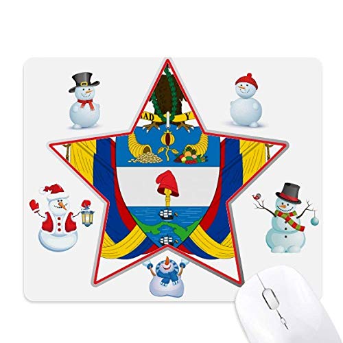Tapis de souris Colombie emblème national et étoile finition premium