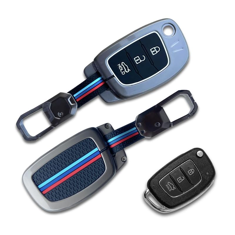 Image of NEODRIFT 'KeyShield' Car Key Cover for Hyundai Xcent (Shape 3, 03 Buttons) (Durable, Stylish, and 360 Protection)