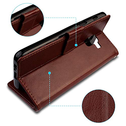 Image of SHINESTAR Redmi Note 5 Pro Flip Back Cover | PU Leather Flip Cover Wallet Case with TPU Silicone Back Case Cover for Redmi Note 5 Pro - (Classic Brown)
