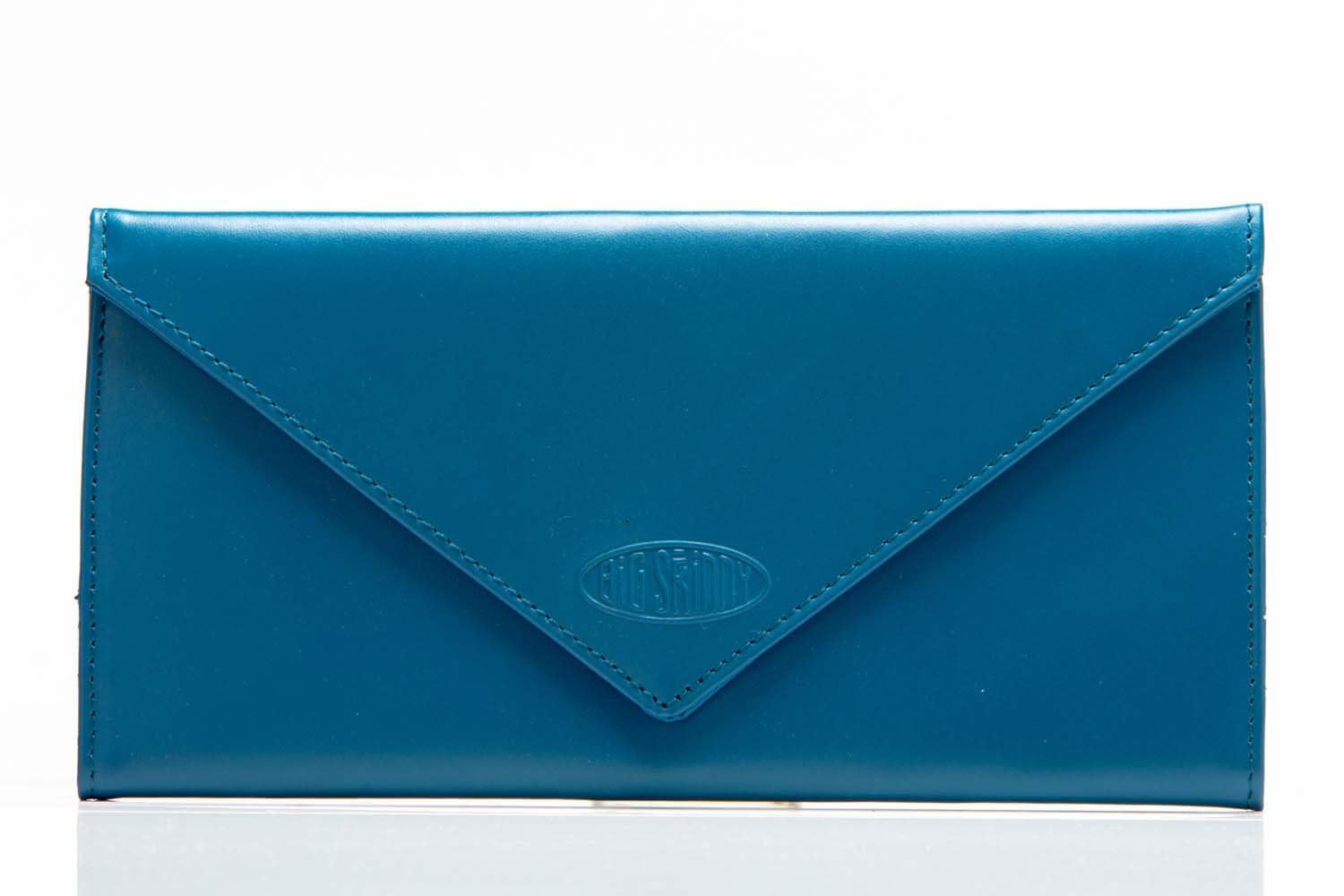 Big SkinnyWomen's Slimvelope Leather Tri-Fold Checkbook Slim Wallet, Holds Up to 40 Cards