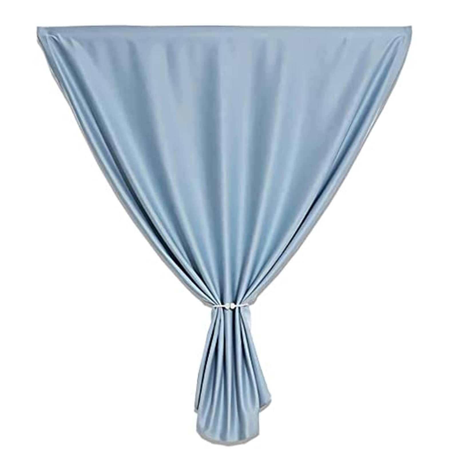 GEBIN Blackout Curtain, Hole-free, Velcro Installation, Blackout Curtains for Bedroom and Living Room 1 Panels Set Thermal Insulated Room Darkening Curtains with Tieback (Light blue,100x150cm)