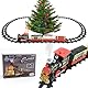 Weihnachten Dampfeisenbahn Elektrischer Zug Spielzeug Weihnachts-Dampfzug mit Rauch, Licht und Sound Einfacher Zusammenbau des Zuges für Jungen Mädchen Urlaub Weihnachten Geburtstag Geschenke
