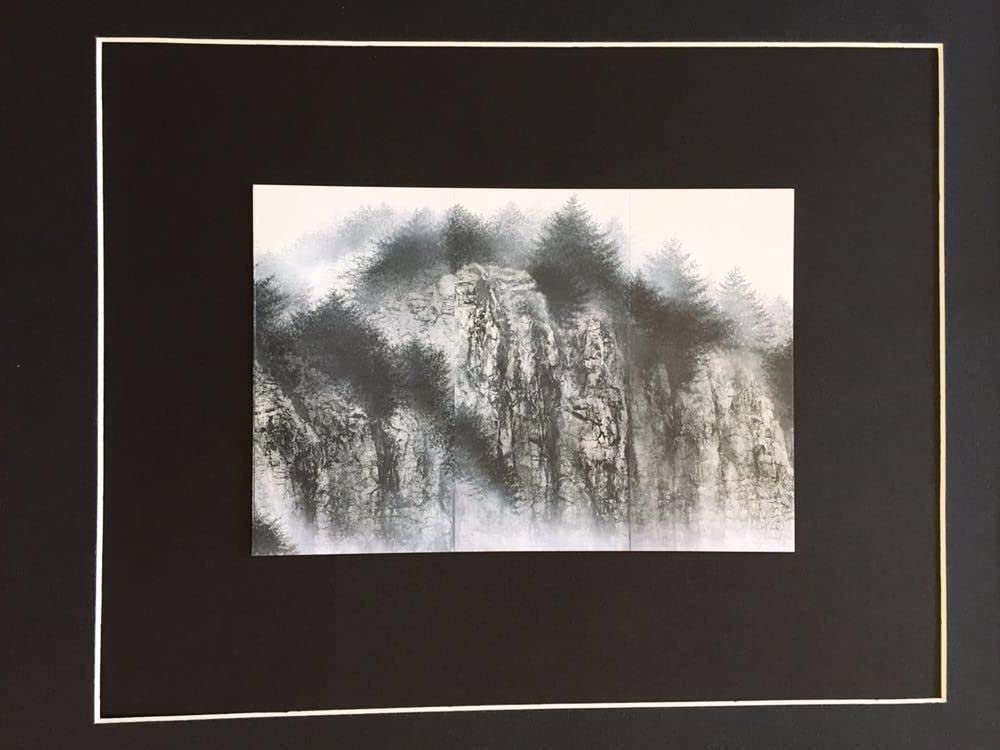 025)【美品】千住博 断崖図屏風 高野山金剛峯寺 襖絵完成記念 千住博展