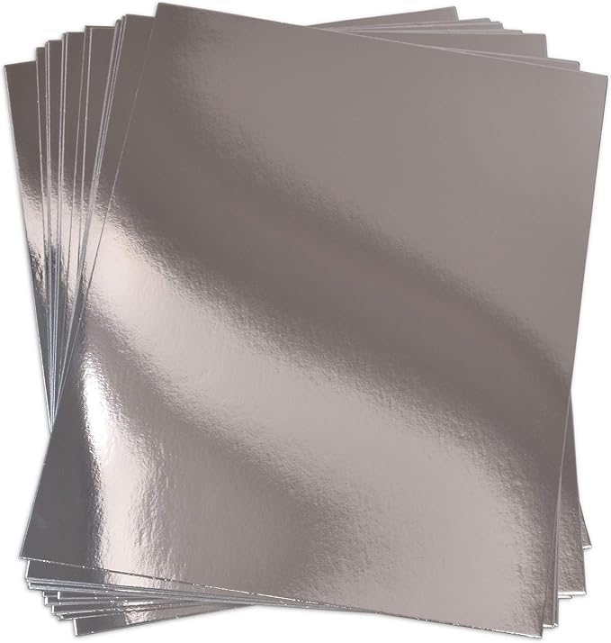 PATIKIL Fogli Di Cartoncino Specchio Metallico 12x12, Confezione Da
