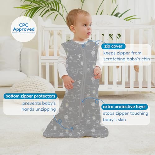 Image of TotAha Sleep Sack 0-6 Months 1.0 TOG, Unisex Buttery Soft Sleeping Sacks with 2-way Safe Zipper, Premium Winter Sleep Bag