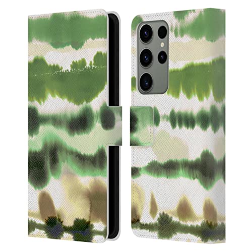 Étui en cuir artistique Ninola pour Samsung S23 Ultra protection intégrale motif aquarelle