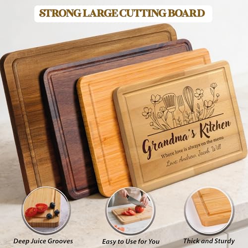 Tabla de cortar rectangular personalizada en madera miniatura 3