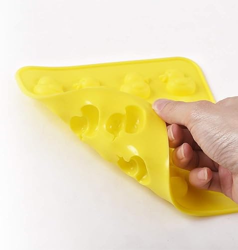 Miniatura 6 de Newk Molde de silicona de chocolate de pato, 4 paquetes de 16 cavidades antiadherentes de grado alimenticio para cubitos de hielo, gelatina,