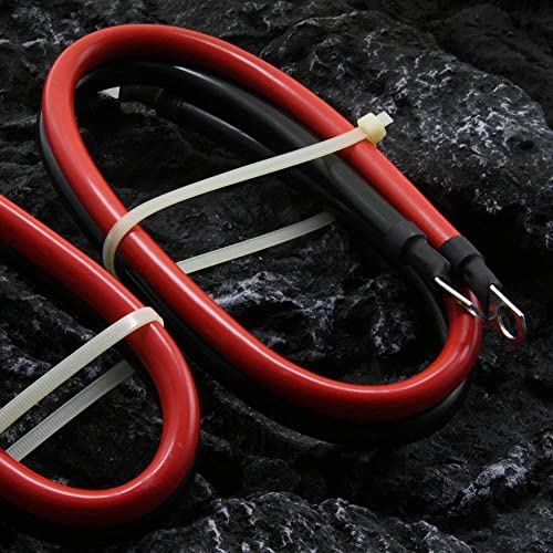 Battery Cables 2Awg 2 Gauge For Car Battery Inverter Cable 3/8 In Lugs Set With Terminals, 2Pcs Red + Black Copper Battery Inverter Cables For Automotive, Marine, Solar, Atv, Oxygen-Free(4Ft) #TOP6