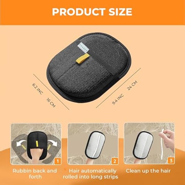 Pet Hair Removal Glove, 2 PCS Reusable Electrostatic Pet Hair Remover Glove for Dogs & Cats, Pet Hair Removal Tool for Furniture, Washable Electrostatic Gloves Pet Hair, Cat Hair Remover Glove-jHKvDgoH