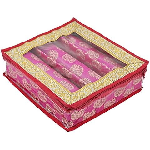 EliteKoopers 1Pcs Pink Bangle Box Storage Jewellery Box Bracelet Box Jewelry Gift Box (3 Rod) Cover