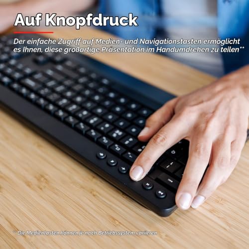 Trust Trezo Französisches Layout (AZERTY) Tastatur Maus Set Kabellos – Ansicht 5